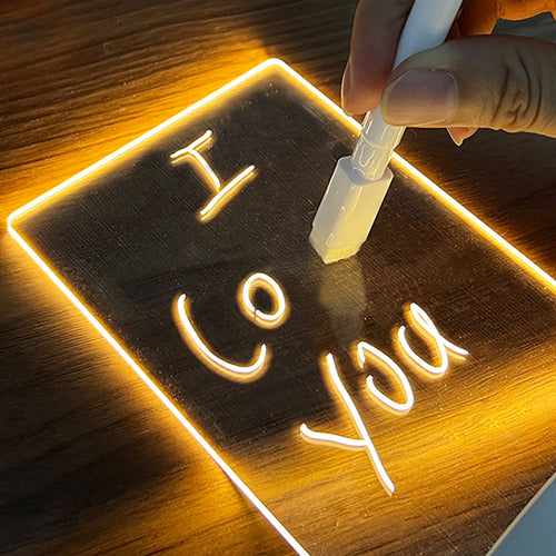 Creative Note Board Light USB Message Board Holiday Light With Pen Gift