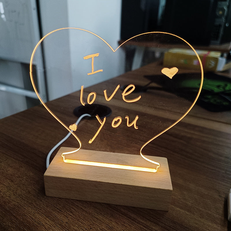 Creative Note Board Light USB Message Board Holiday Light With Pen Gift